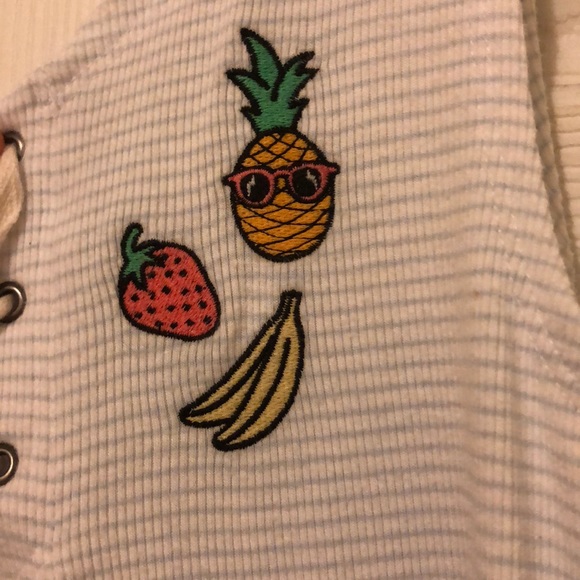 5/20 hollister striped tank top w embroidery - Picture 2 of 2